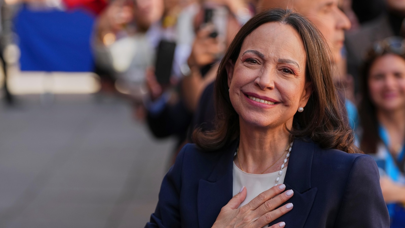 Venezuela’s Maria Corina Machado draws a huge Madrid rally and rebuffs meeting with Spain's Sánchez