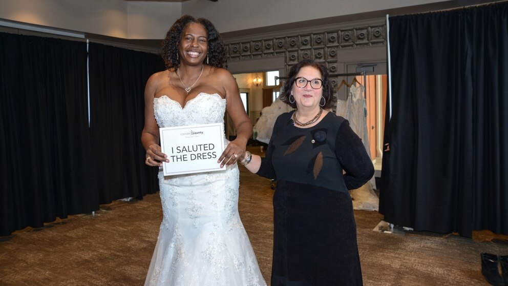 Veterans, first responders receive wedding dresses of their dreams for ...
