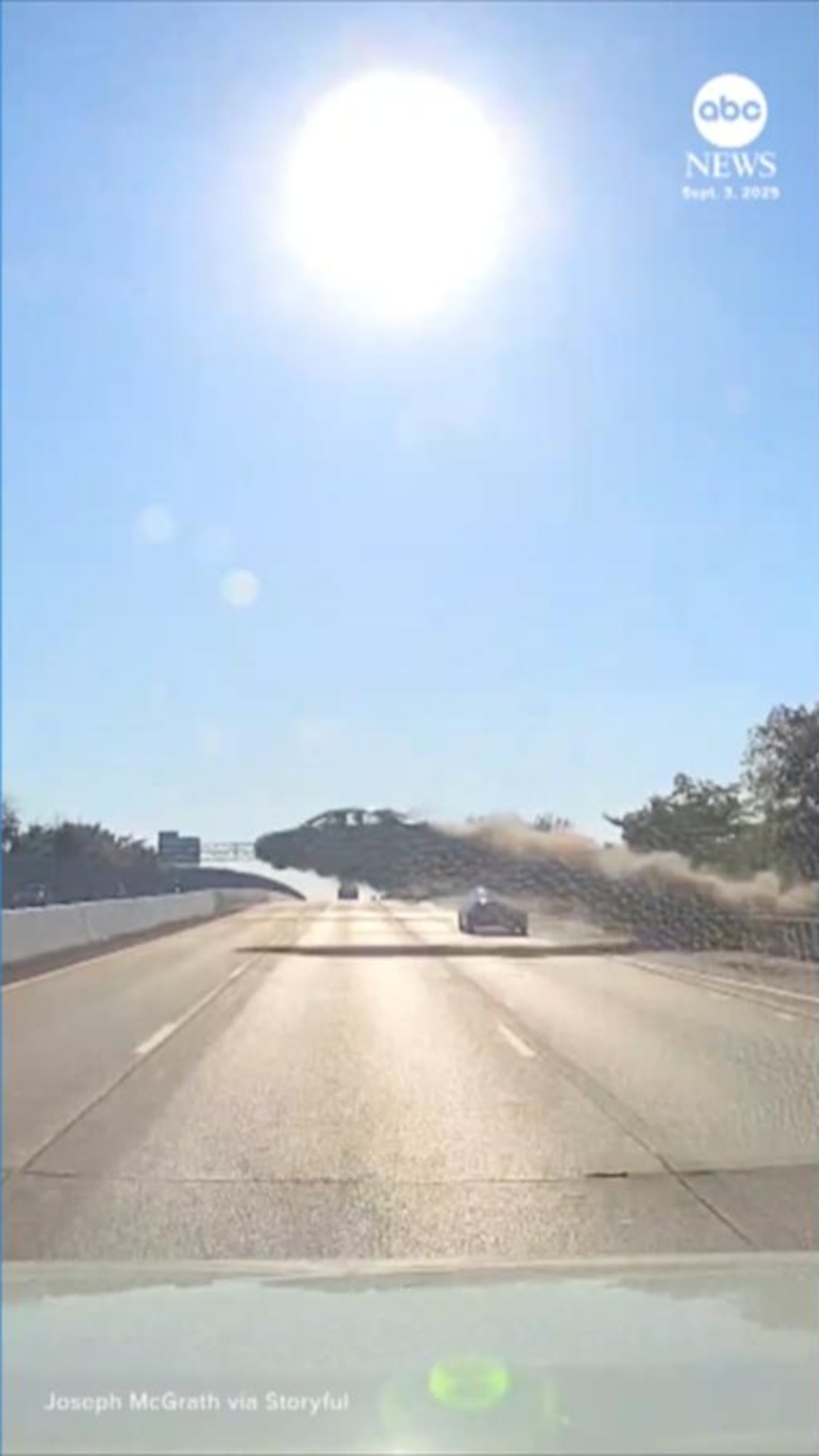 NextImg:Video Car goes flying over several lanes of traffic on Long Island highway