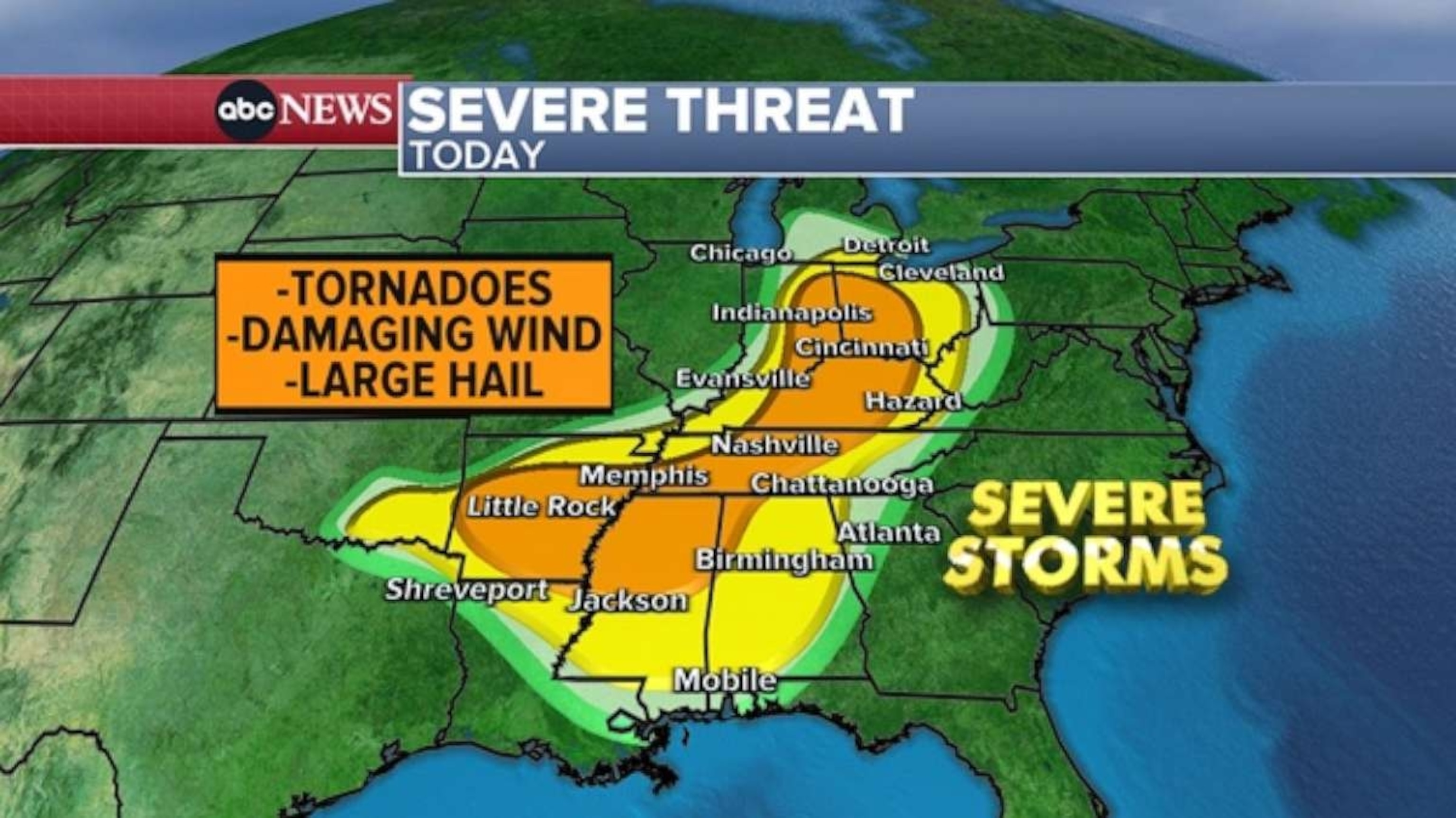 severe tornadoes