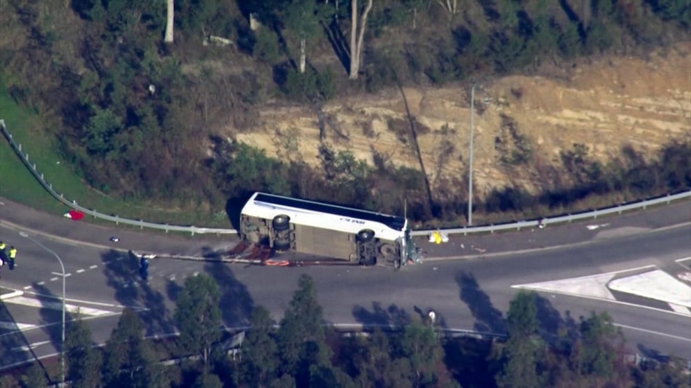 Video Driver charged after bus transporting wedding guests rolls over ...