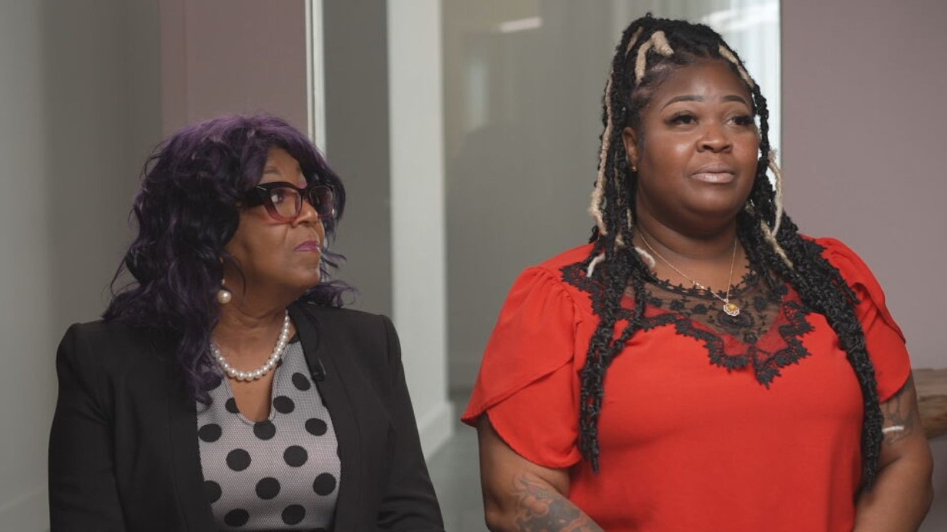 PHOTO: Georgia election workers Ruby Freeman, left, and her daughter Shaye Moss appear on the ABC News program Impact x Nightline, Nov. 3, 2022. 