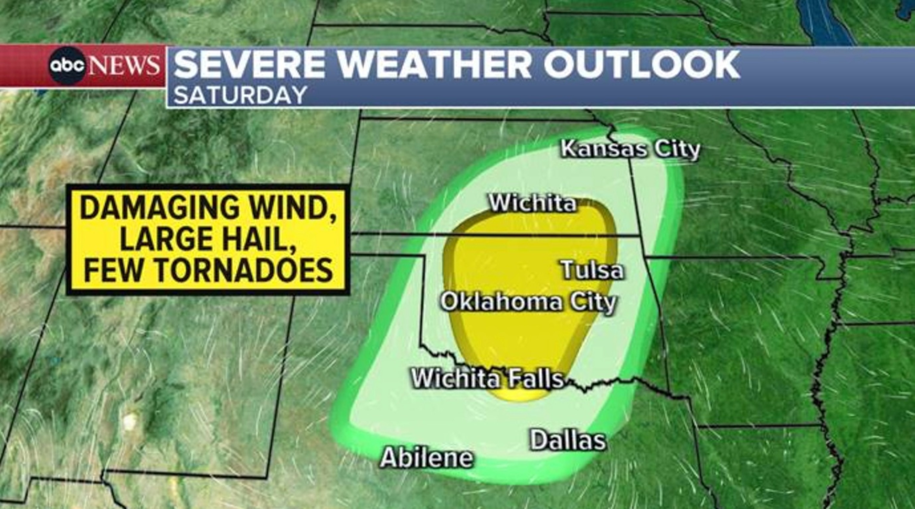 PHOTO: severe weather map saturday