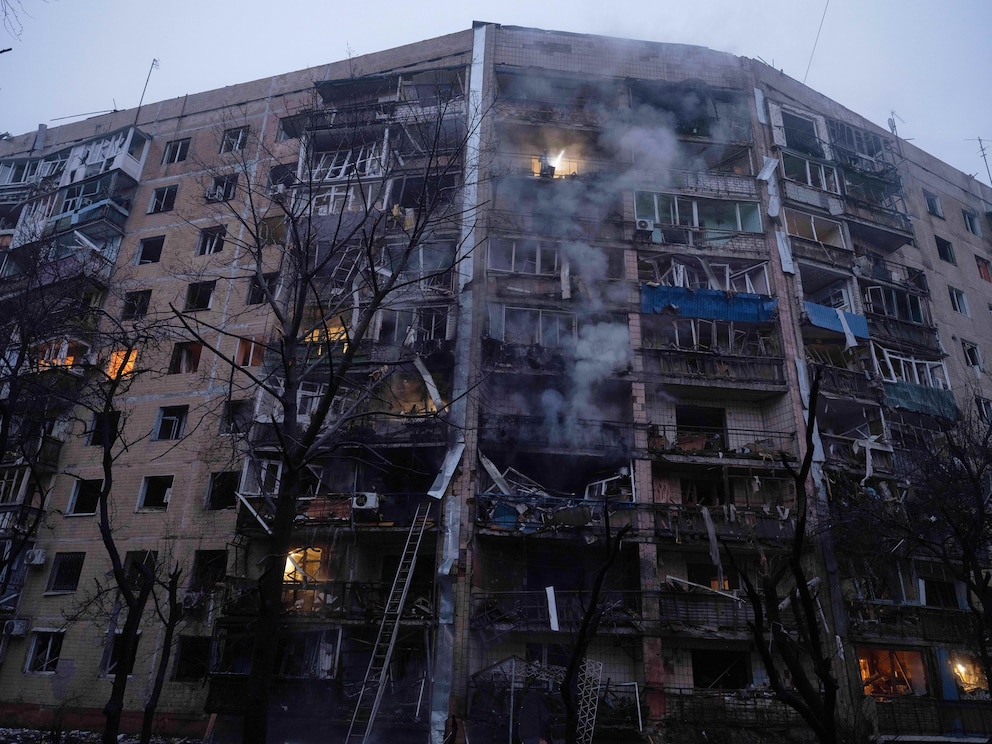 PHOTO: In this photo provided by Ukraine's 93rd Kholodnyi Yar Separate Mechanized Brigade press service, a damaged apartment building in seen in residential neighborhood following Russia's airstrike in Donetsk region, Ukraine, Sunday, Feb. 8, 2026.