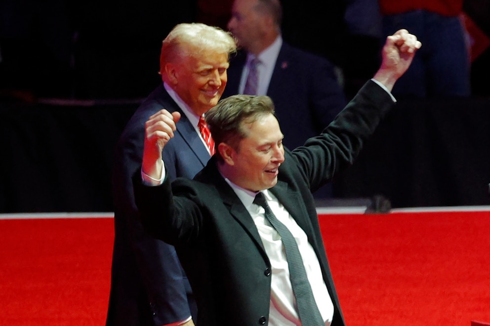 PHOTO: UTesla CEO and X owner Elon Musk gestures during a rally for U.S. President-elect Donald Trump, the day before he is scheduled to be inaugurated for a second term, in Washington,  Jan. 19, 2025. 