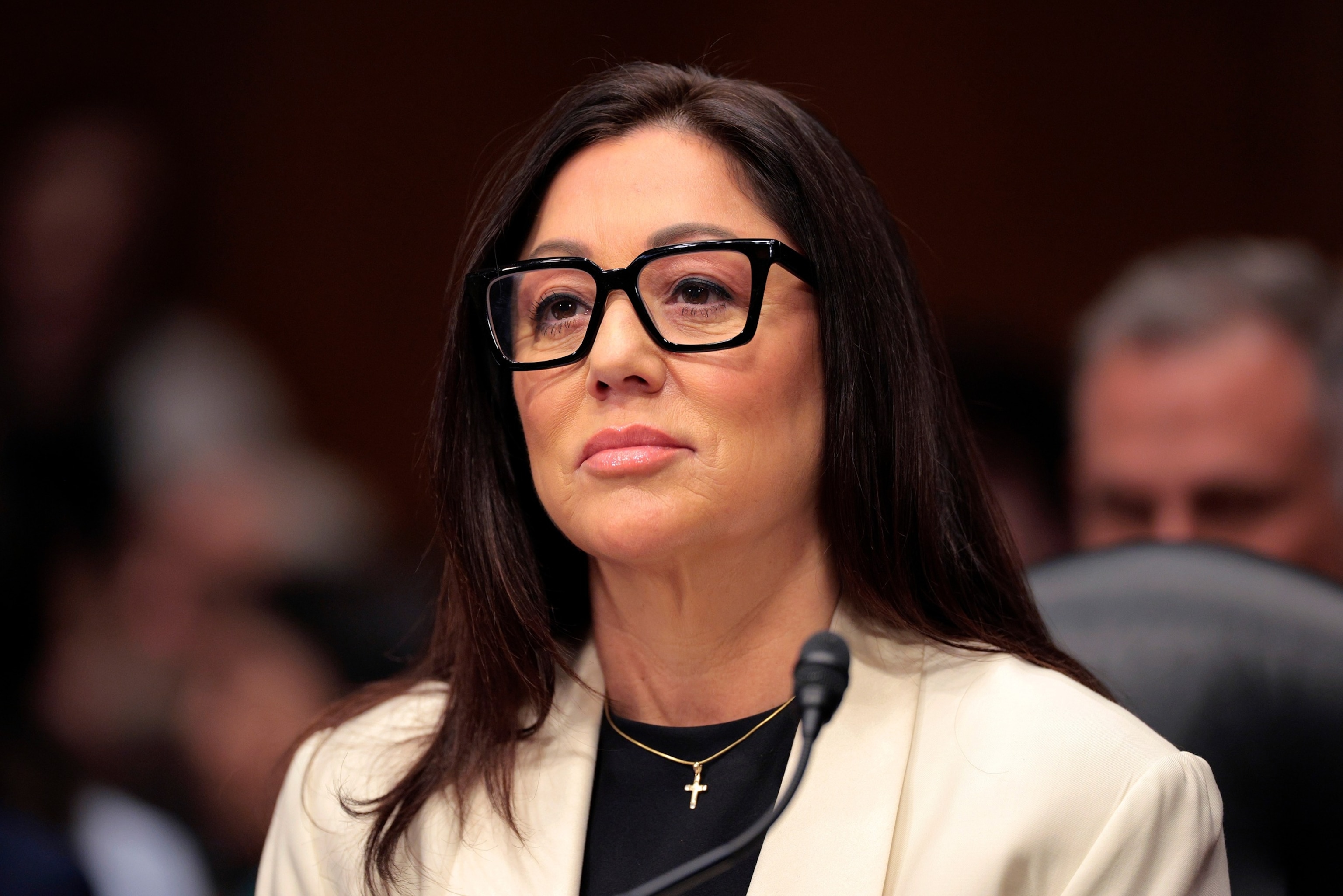 PHOTO: In this Feb. 19, 2025, file photo, U.S. Labor Secretary Lori Chavez-DeRemer testifies during her confirmation hearing before the Senate Health, Education, Labor and Pensions Committee on Capitol Hill in Washington, D.C.