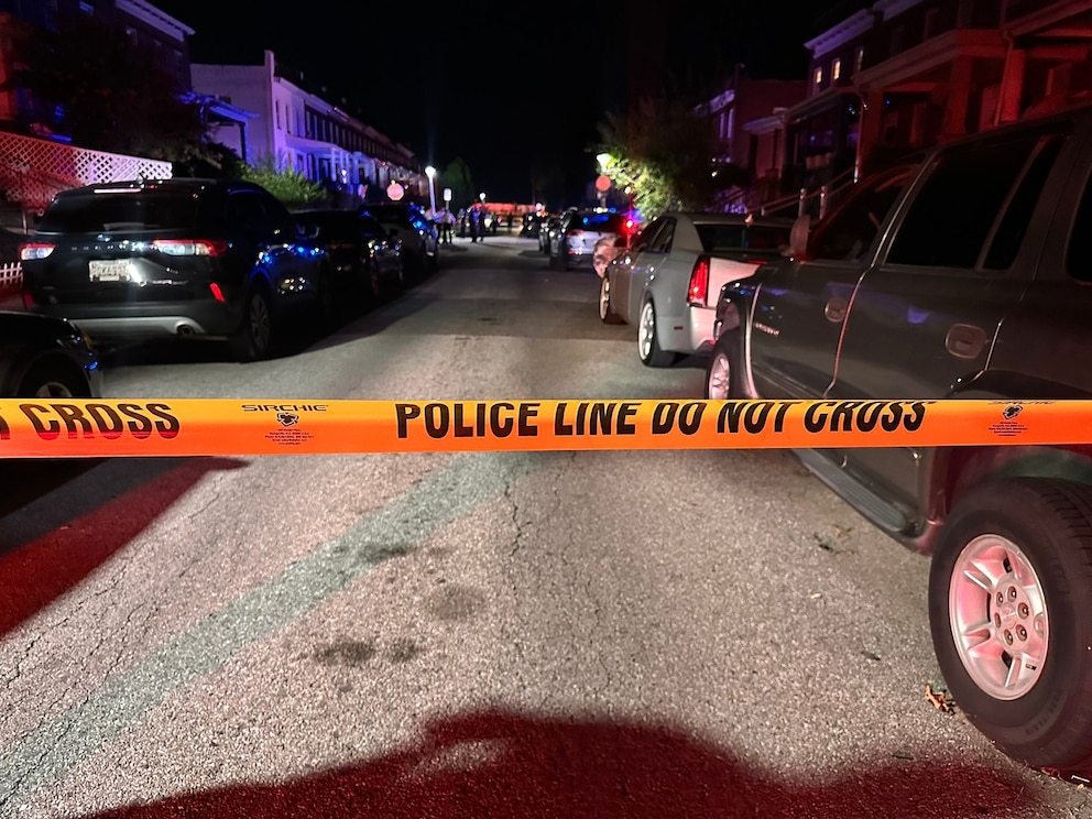 PHOTO: Police in Baltimore said responded to a "mass shooting" in a neighborhood in the northwest part of the city on Saturday night. 
