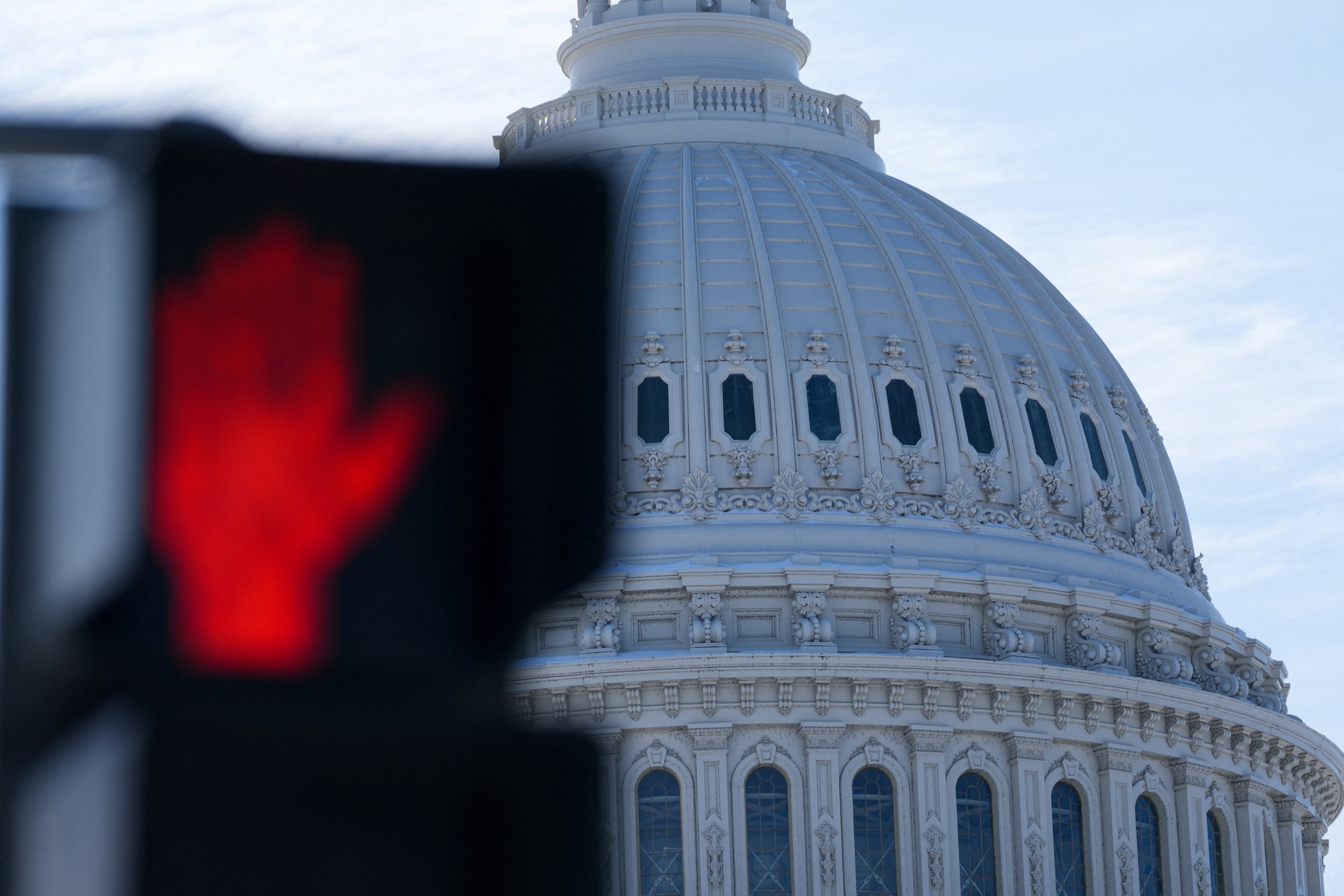 PHOTO: The U.S. Capitol on day two of a partial government shutdown in Washington