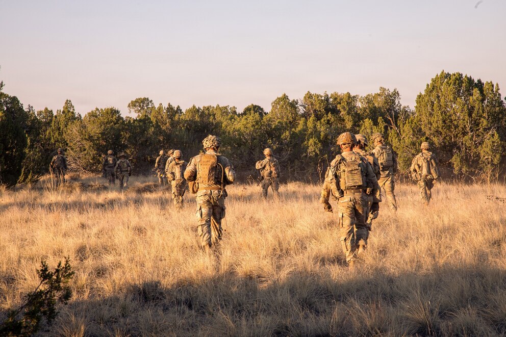 PHOTO: Soldiers assigned to Charlie Company, 1st Battalion, 41st Infantry Regiment, 4th Infantry Division, maneuver toward an objective during a Combined Arms Live-Fire Exercise as part of Ivy Mass at Pinon Canyon Maneuver Site, Colorado, May 17, 2026.