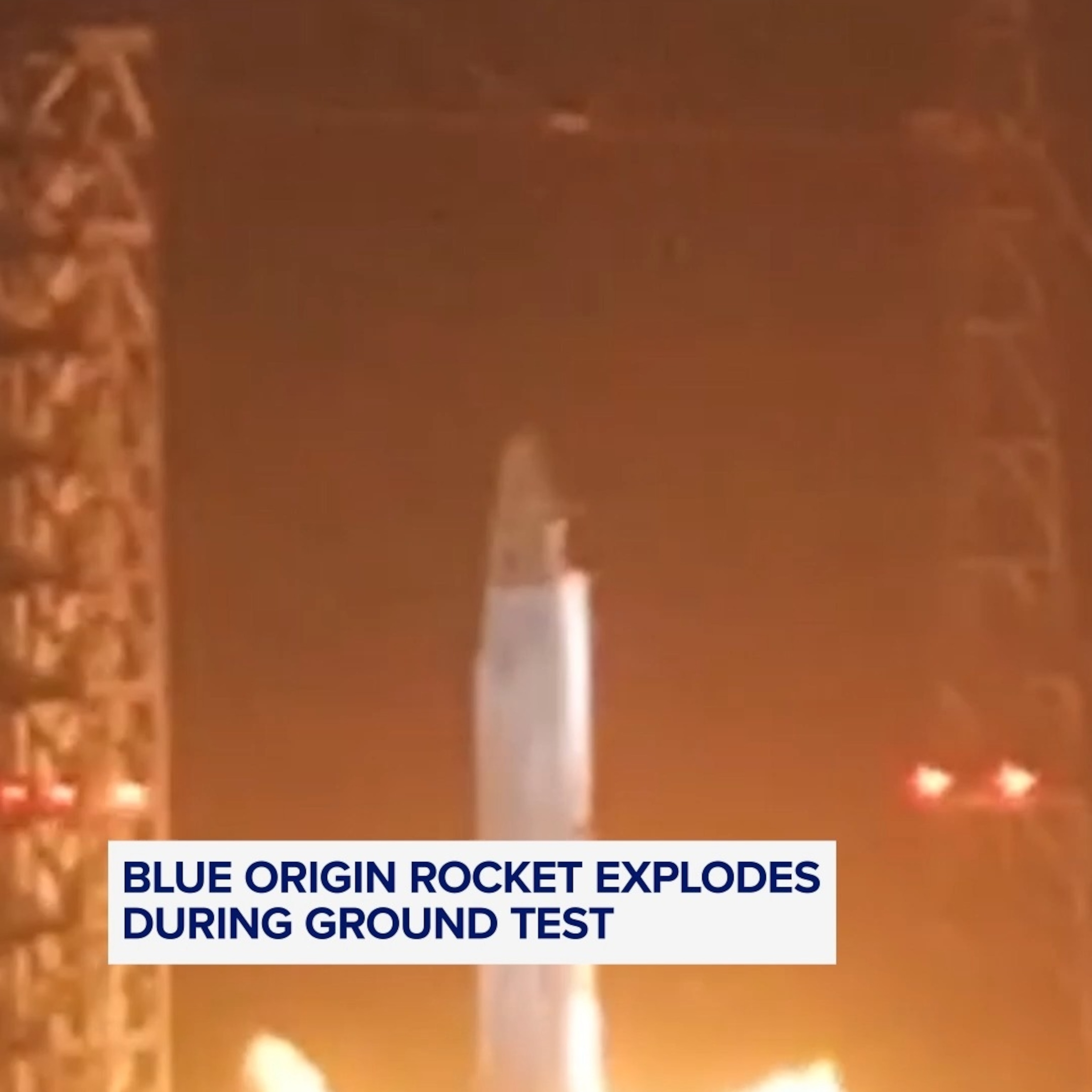 Video Blue Origin rocket explodes during ground test - ABC News
