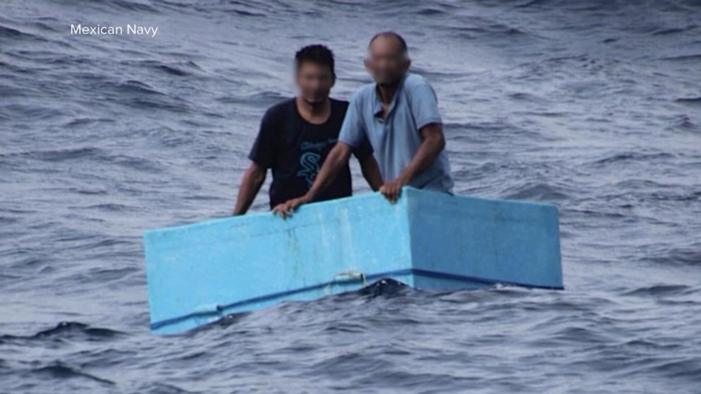 WATCH: Fishermen rescued after 5 days at sea inside cooler