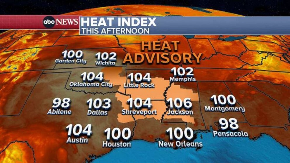 PHOTO: Heat Index map