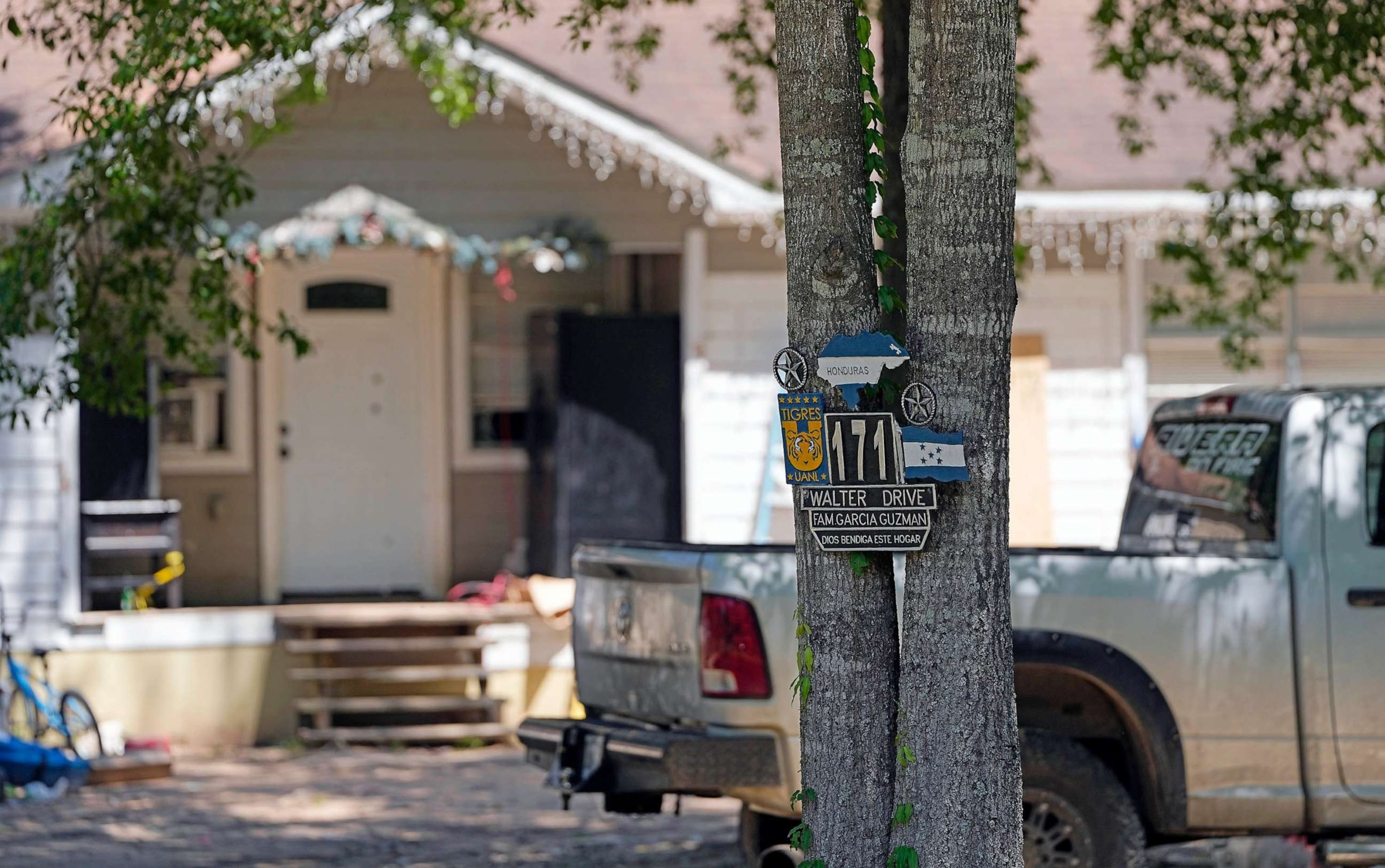 PHOTO: A home is shown, April 30, 2023, where a mass shooting occurred Friday night, in Cleveland, Texas.