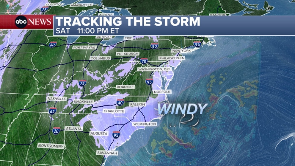 PHOTO: tracking the storm 11pm
