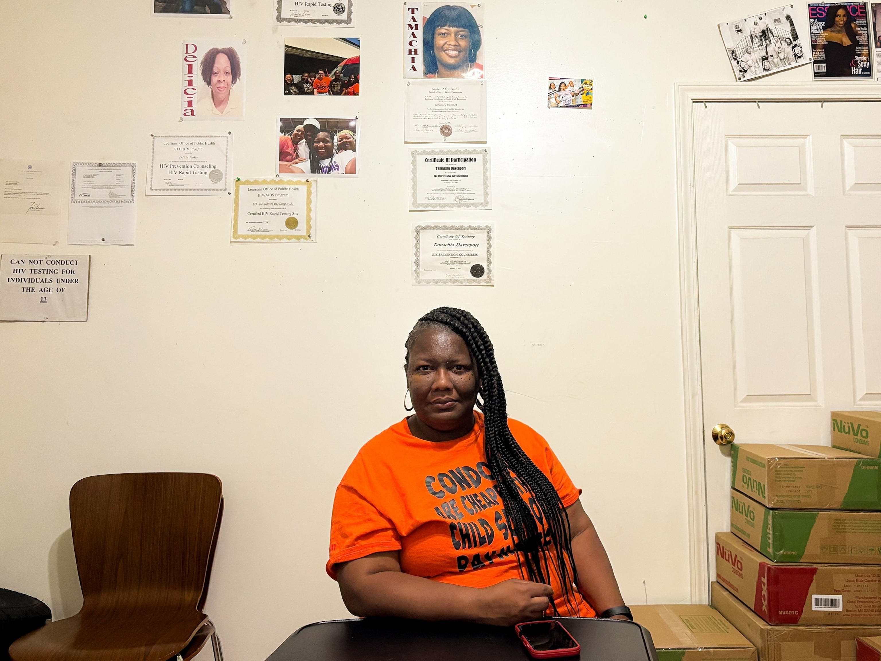 PHOTO: Tamachia Davenport, program director at the St. John AIDS outreach ministry in New Orleans