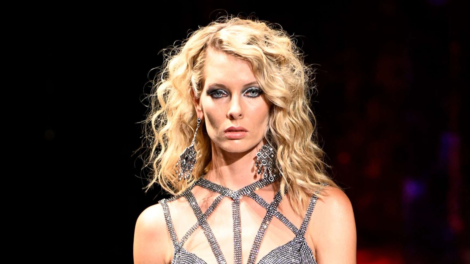 A model walks the runway at Giannina Azar At New York Fashion Week