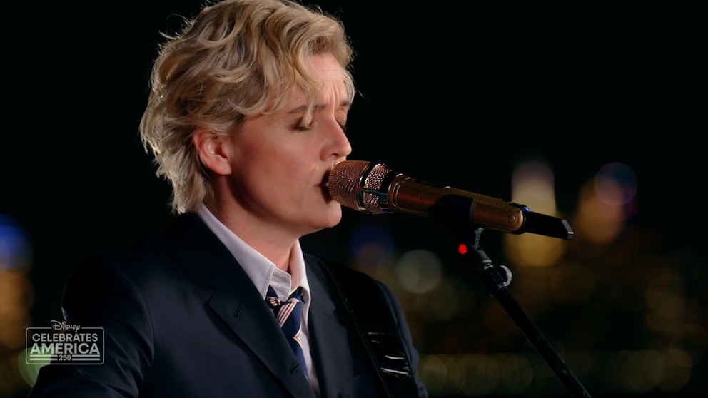 WATCH:  Brandi Carlile performs 'America the Beautiful' at the Statue of Liberty 