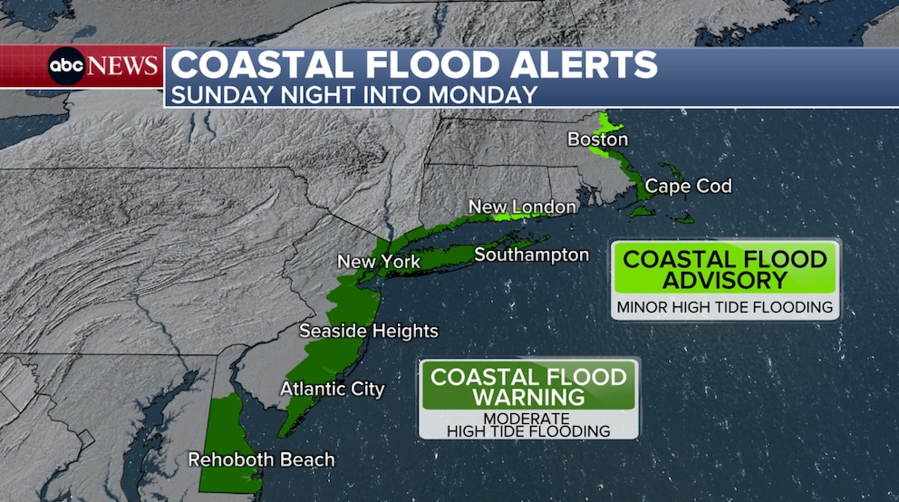PHOTO: coastal flood alert sunday night
