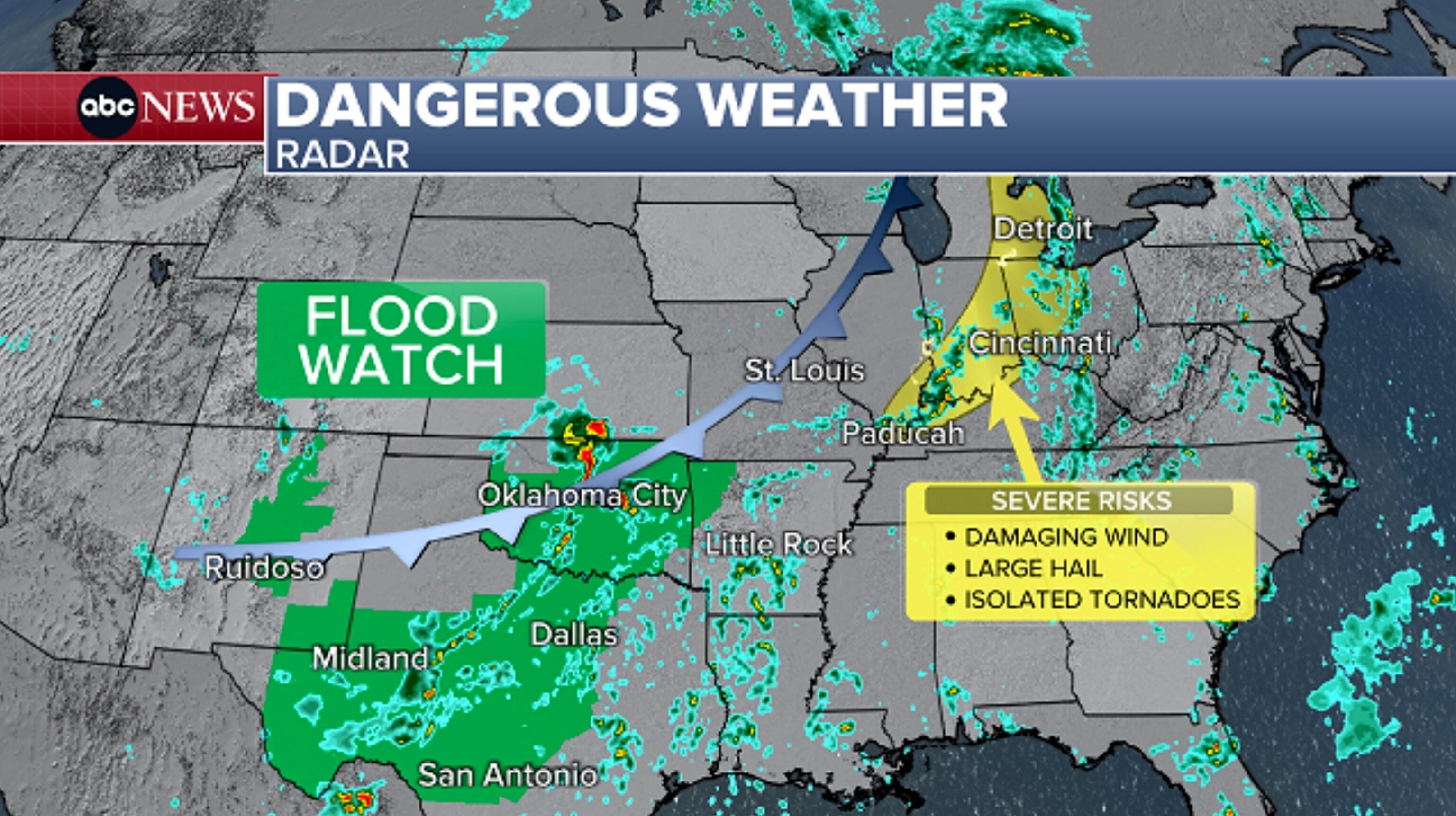 PHOTO: Dangerous Weather map