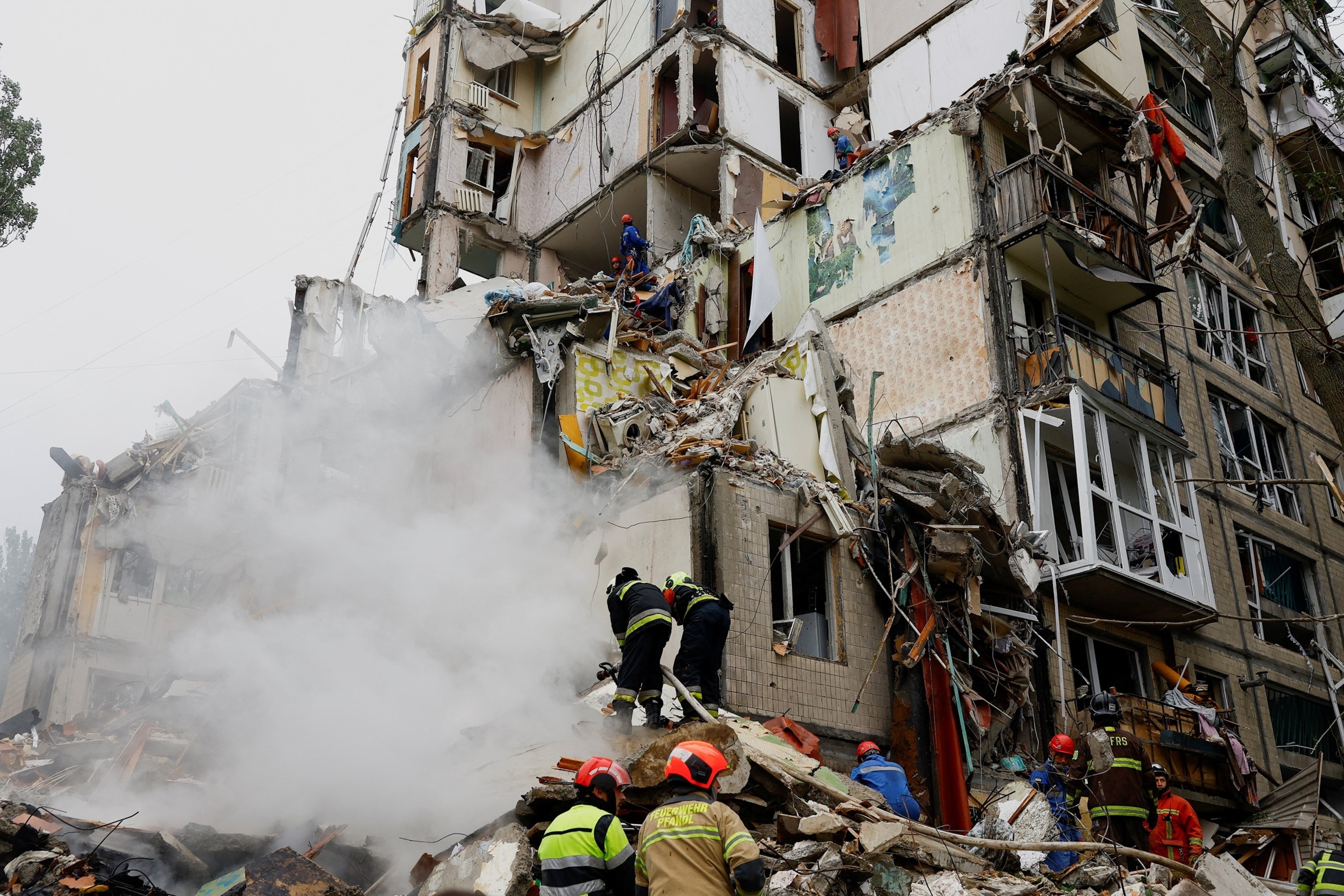 Russian strike on Kyiv kills 6, including 6-year-old boy, military official says