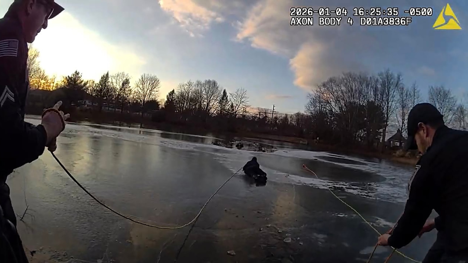Hero officers speak out after saving boy from icy pond, warn of ...
