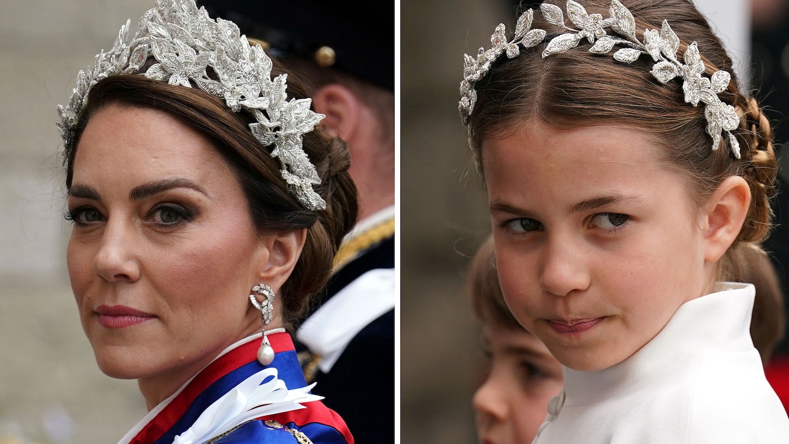 Princesses Kate, Charlotte twin in silver floral headpieces at coronation -  ABC News