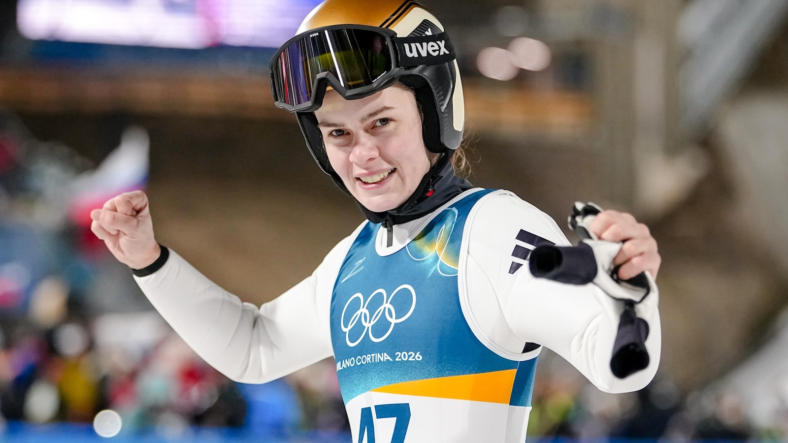 Anna Odine Stroem wins her 2nd gold at Milan Cortina in Olympic debut of women's large hill ski jump Sponsored Content by Taboola