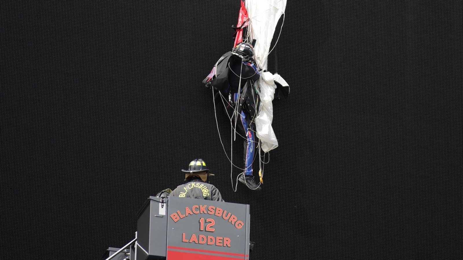 Skydiver speaks out after crashing into Virginia Tech stadium ...