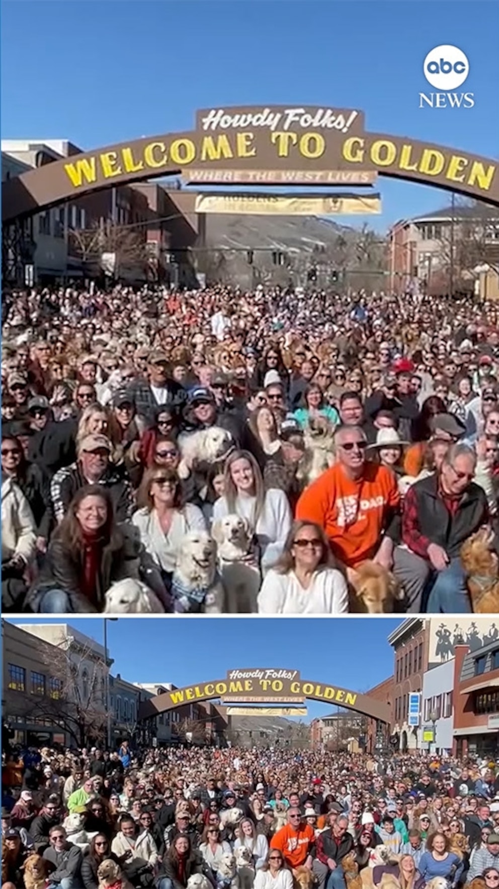 WATCH:  Thousands of golden retrievers meet up in Golden, Colorado