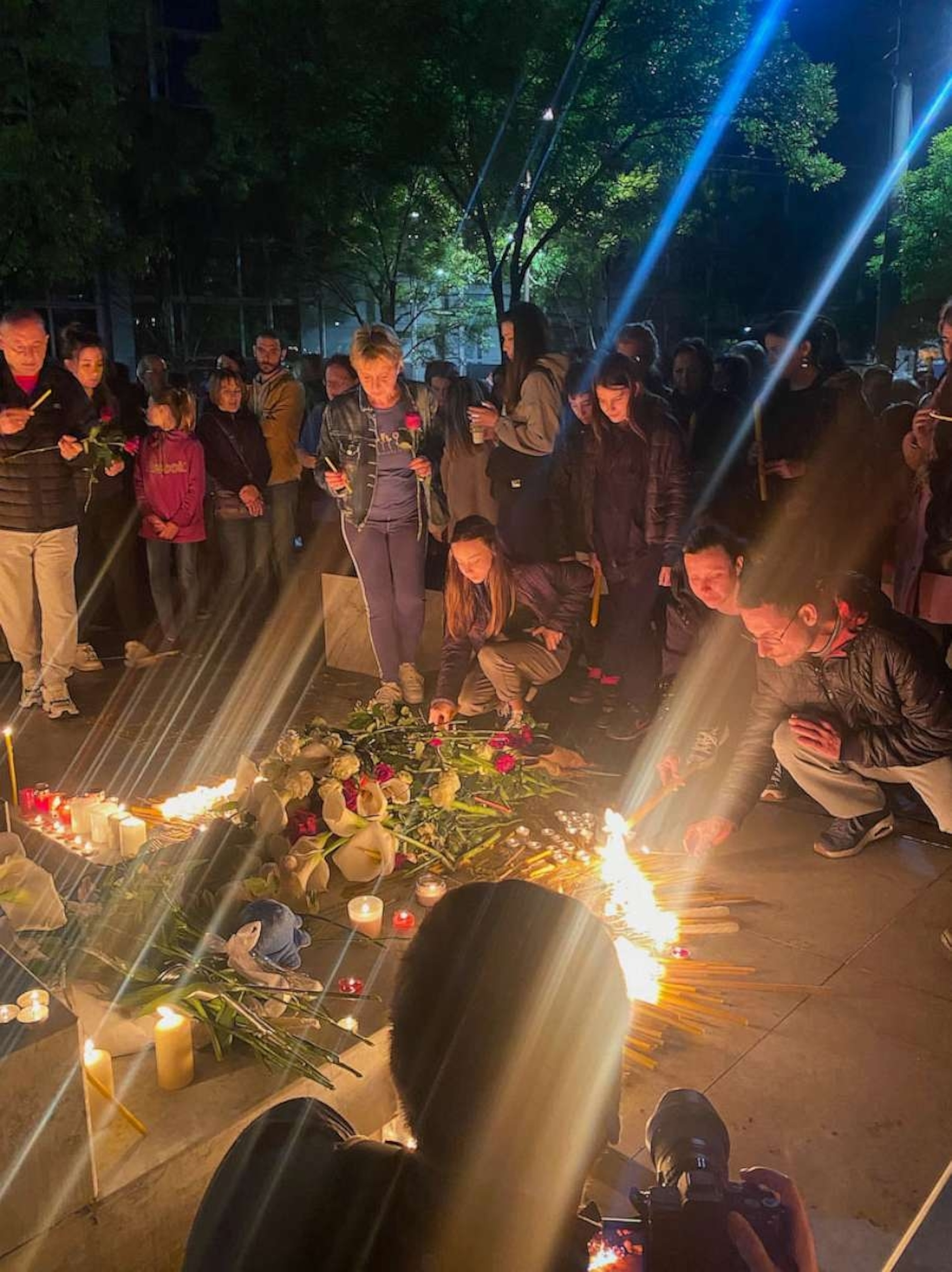 PHOTO: A memorial for victims of a mass shooting in Belgrade, Serbia, May 4, 2023.