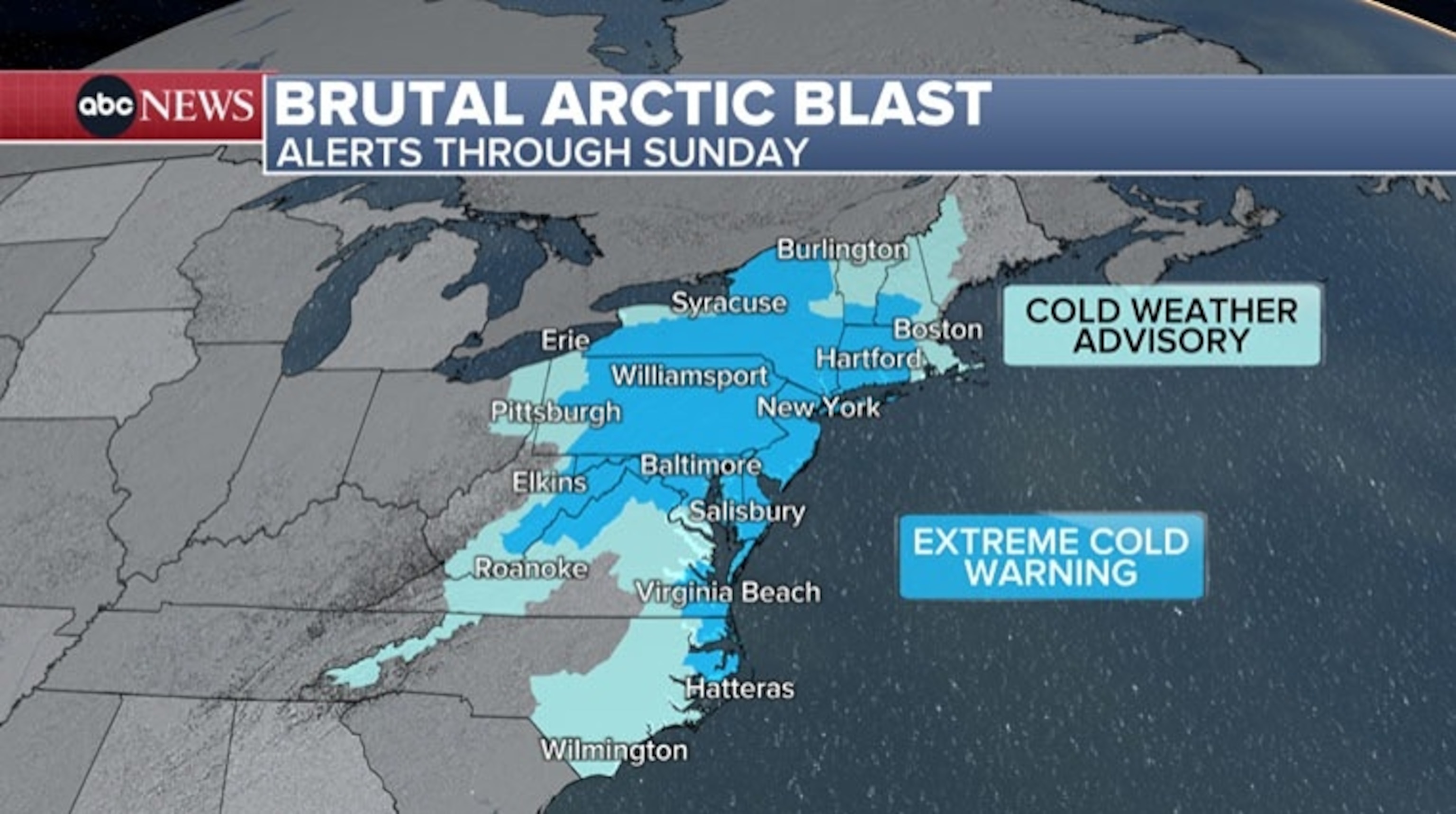 PHOTO: brutal arctic blast map