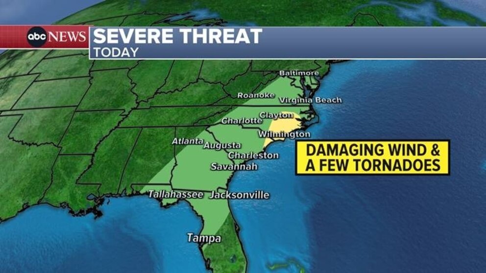 Severe storms that brought deadly tornadoes to South are now moving ...