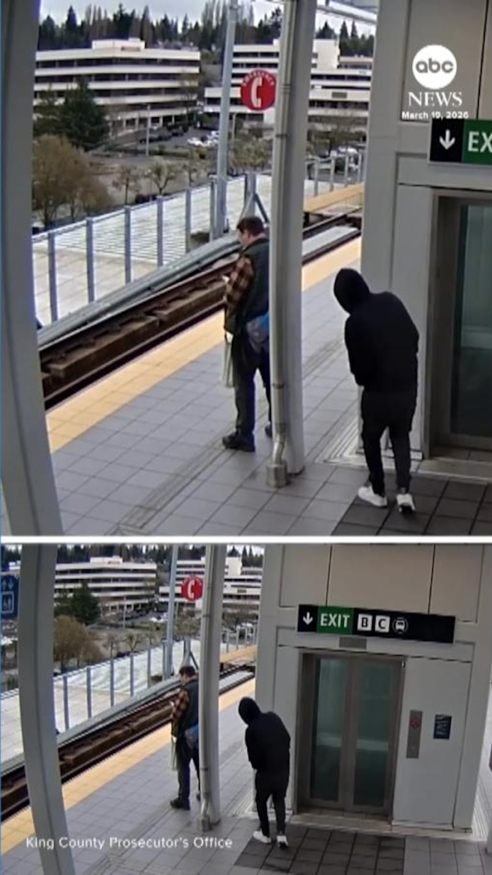 Video Man accused of attempting to push stranger in front of train