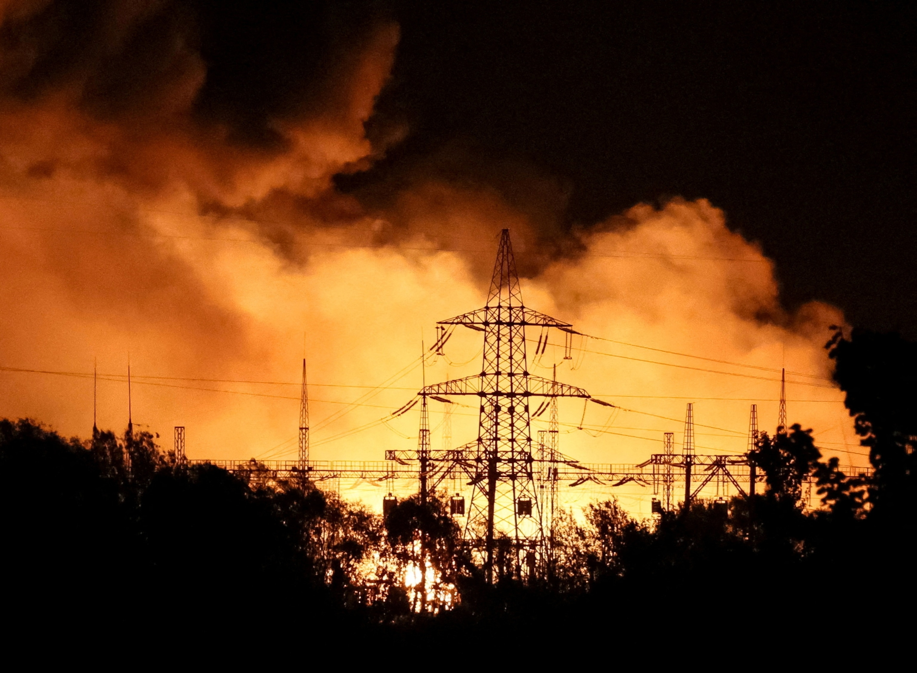 FILE PHOTO: A view shows the Kharkiv TEC-5 thermal power plant after being hit by a Russian missile strike during an attack on Ukraine, Kharkiv, Ukraine, Sept. 11, 2022.