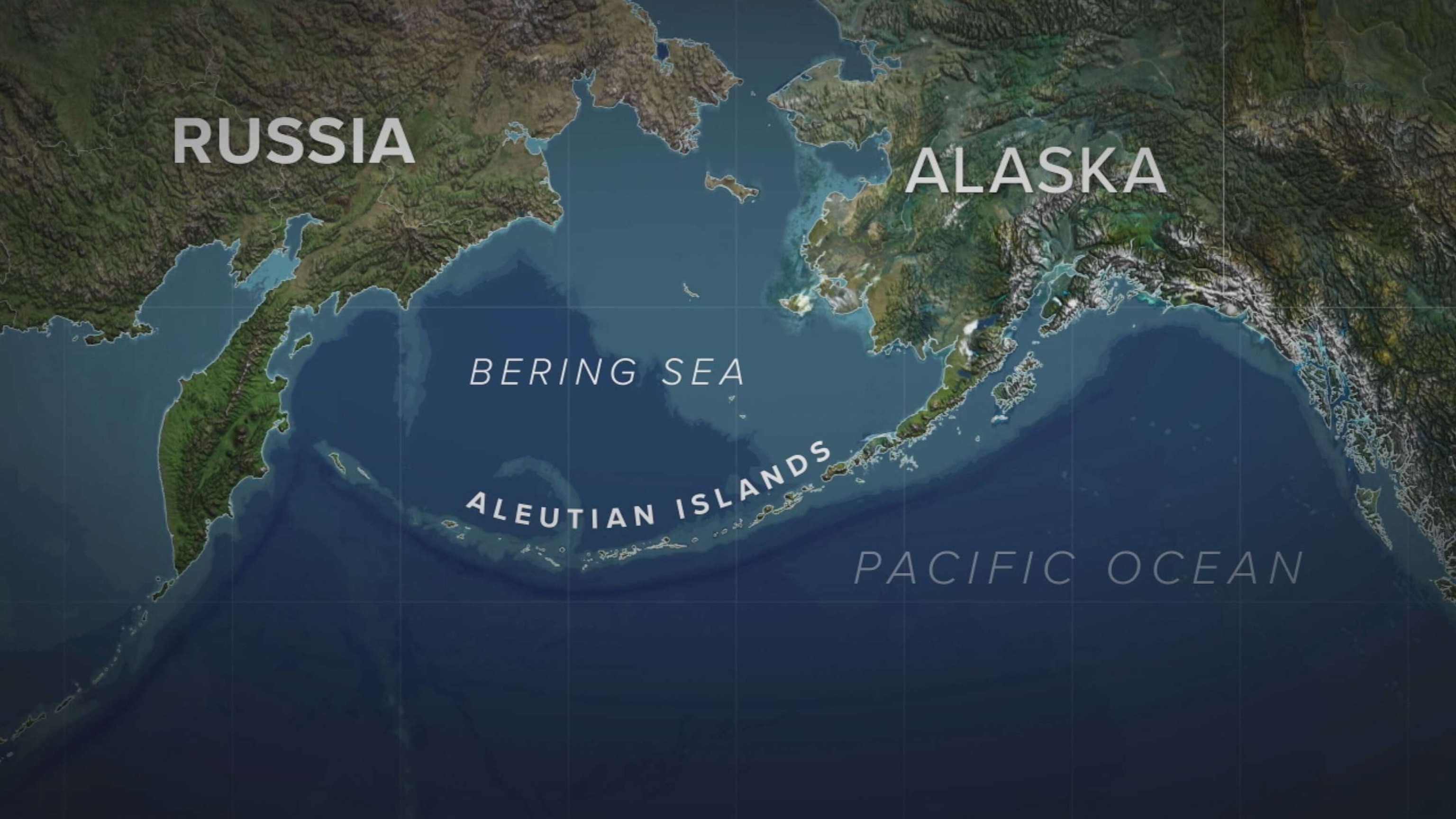 PHOTO: A map shows the area where Russian and Chinese military exercises were held near Alaska.