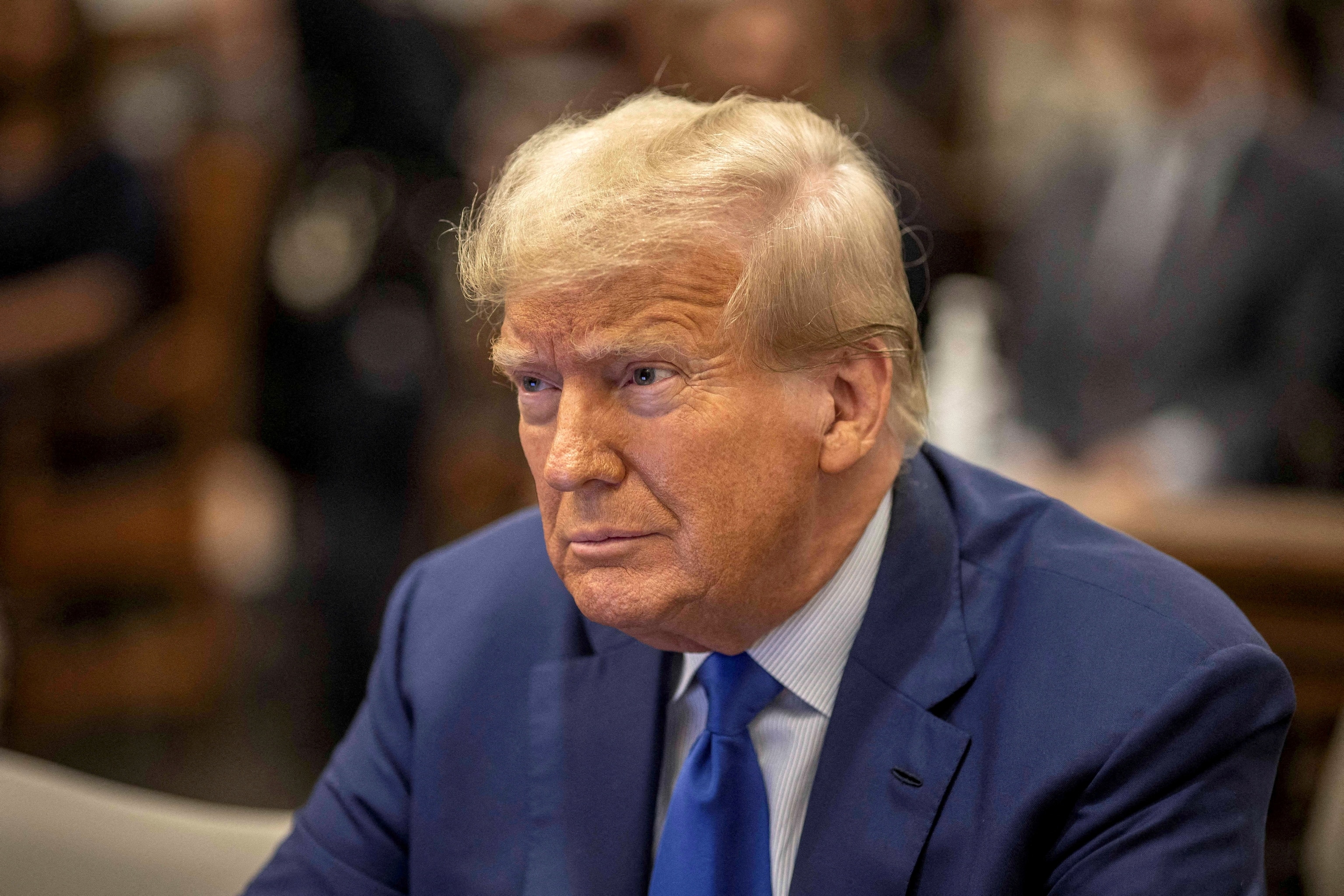 PHOTO: Former President Donald Trump attends the Trump Organization civil fraud trial, in New York State Supreme Court in New York City, October 25, 2023. 