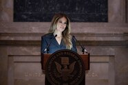 Melania Trump Makes Rare Public Appearance At National Archives 