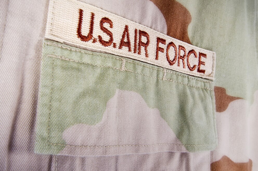 PHOTO: Camouflage desert uniform closeup