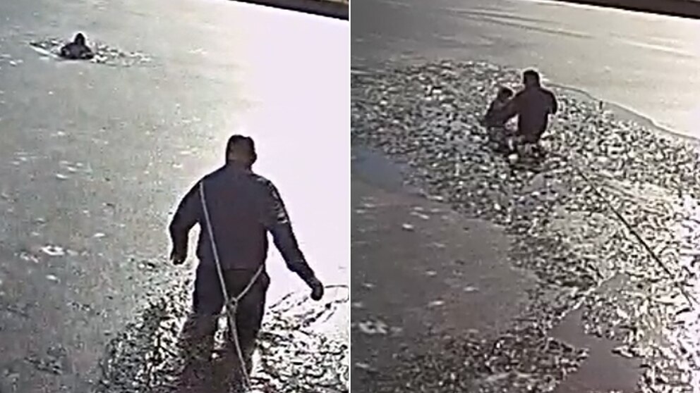 Police officer hailed a hero after pulling 11-year-old from icy lake ...