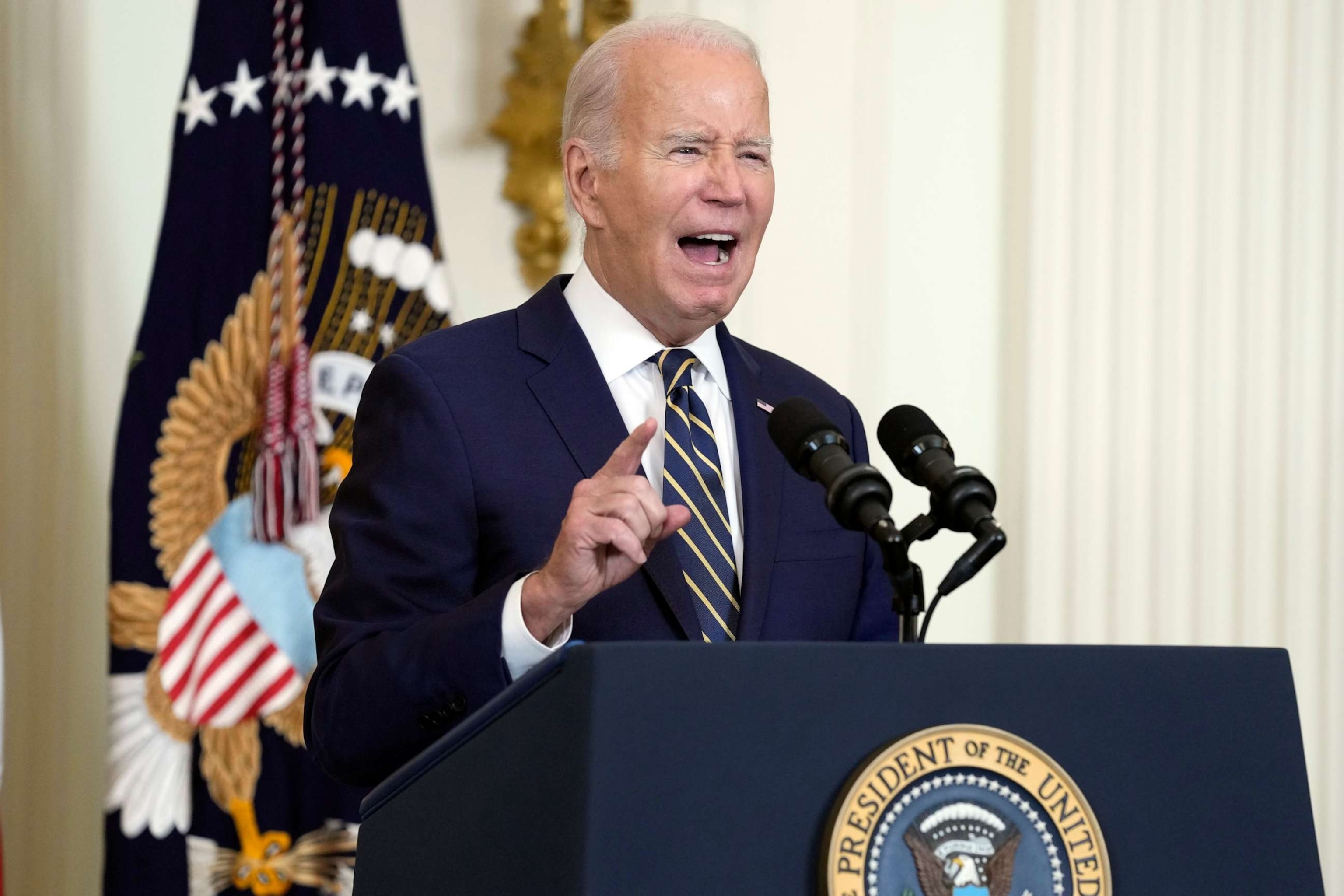 PHOTO: President Joe Biden speaks in the East Room of the White House in Washington, July 25, 2023.