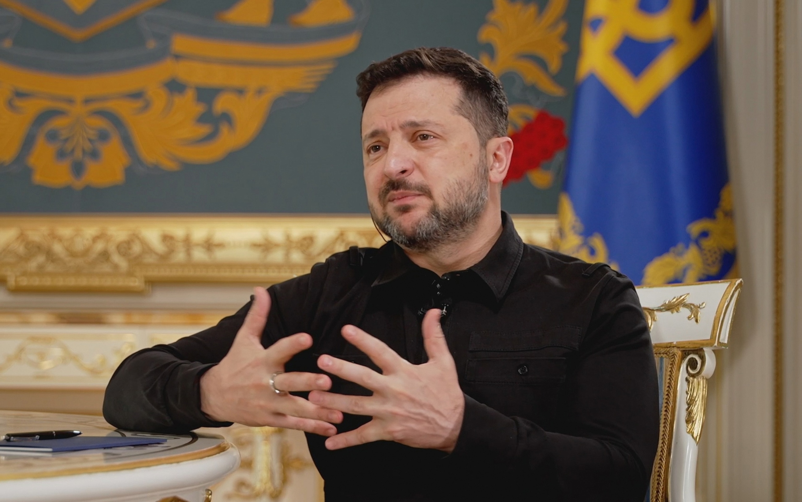 PHOTO: Ukrainian President Volodymyr Zelenskyy told ABC News, Oct. 23, 2026, that the Starlink network is still not working, despite assurances from President Donald Trump.