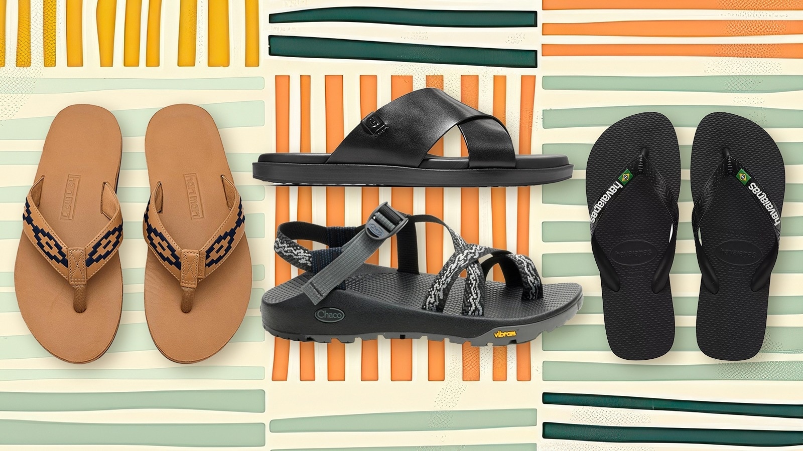Shop men's sandals and flip flops for summer