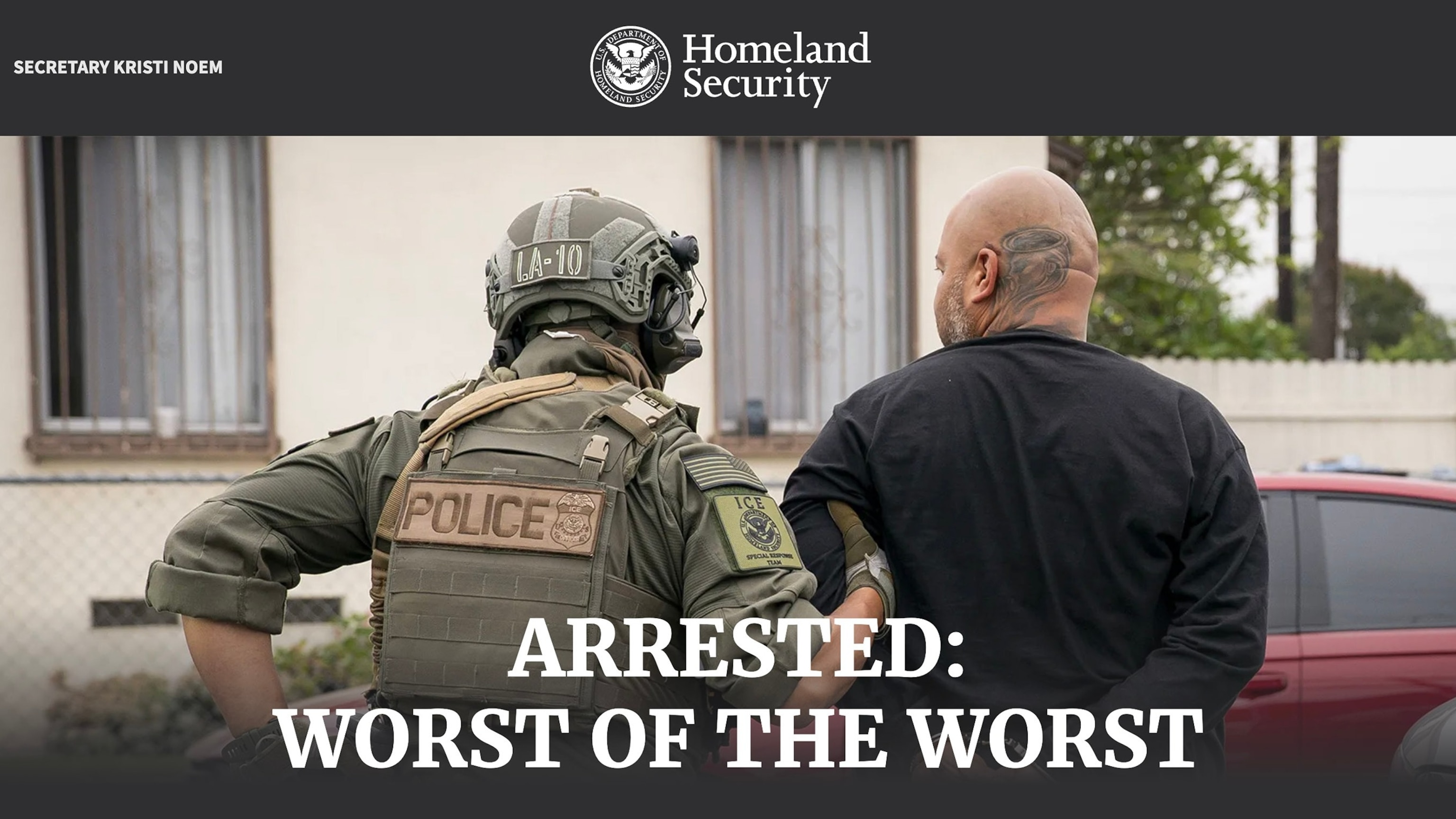 PHOTO: DHS website screen grab
