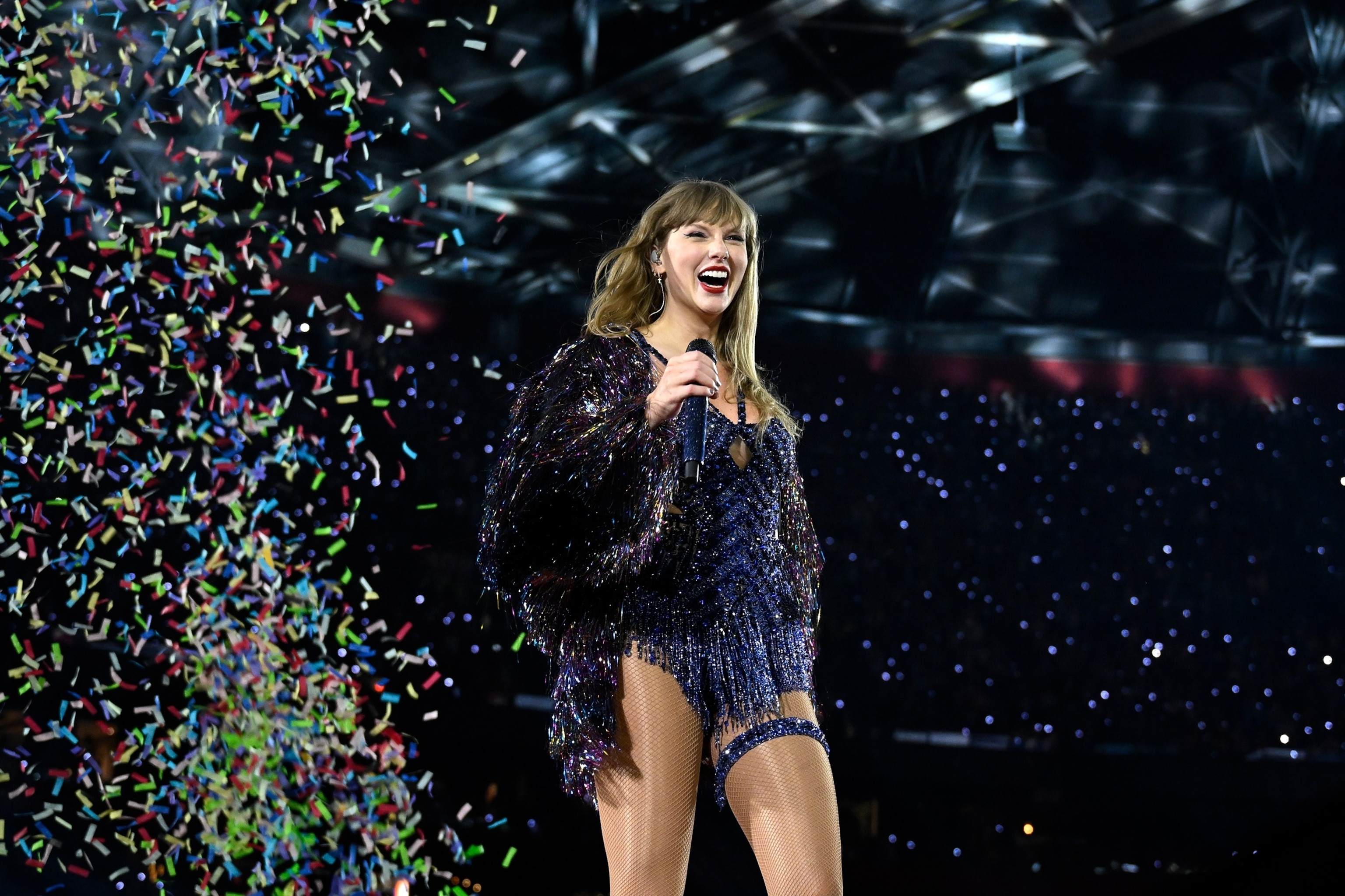 PHOTO: Taylor Swift performs onstage during  "Taylor Swift | The Eras Tour" at Johan Cruijff Arena on July 04, 2024 in Amsterdam, Netherlands. 