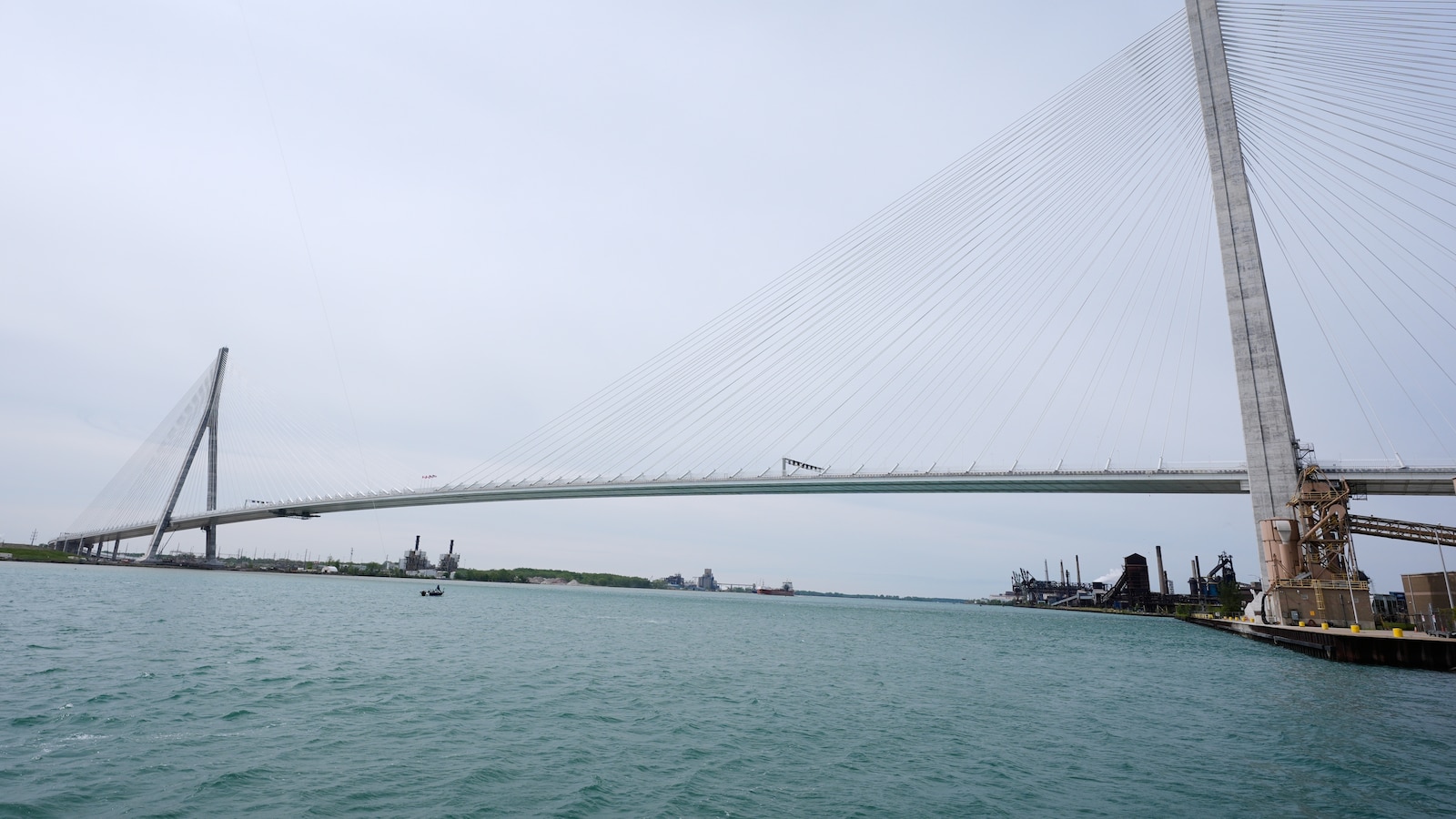 Opening of Canada-US bridge in Detroit that Trump 