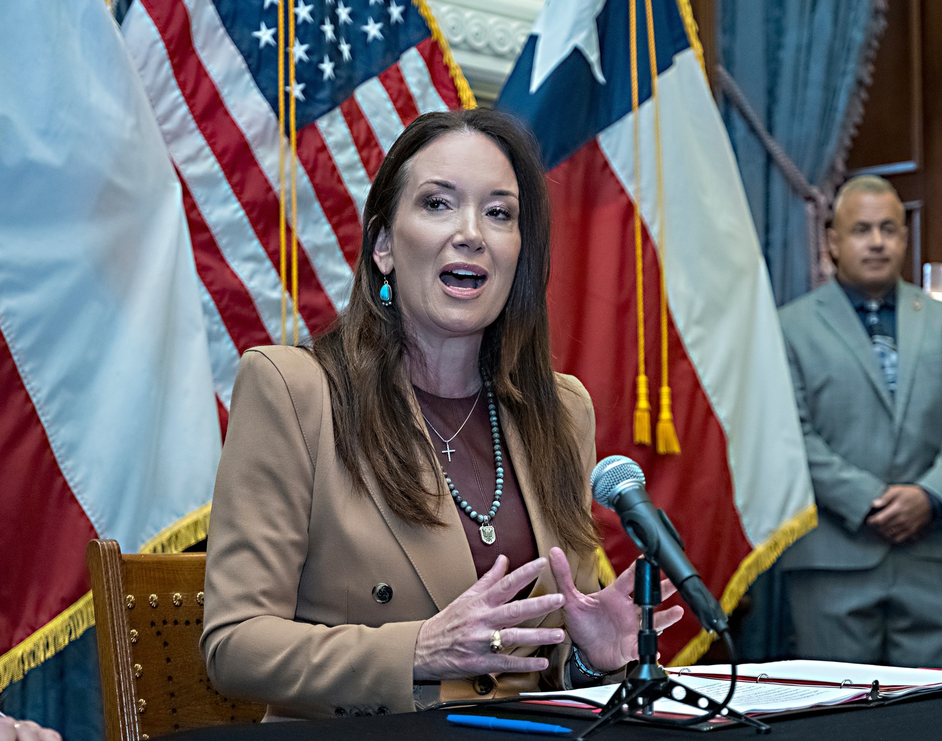 PHOTO: Greg Abbott,Brooke L. Rollins