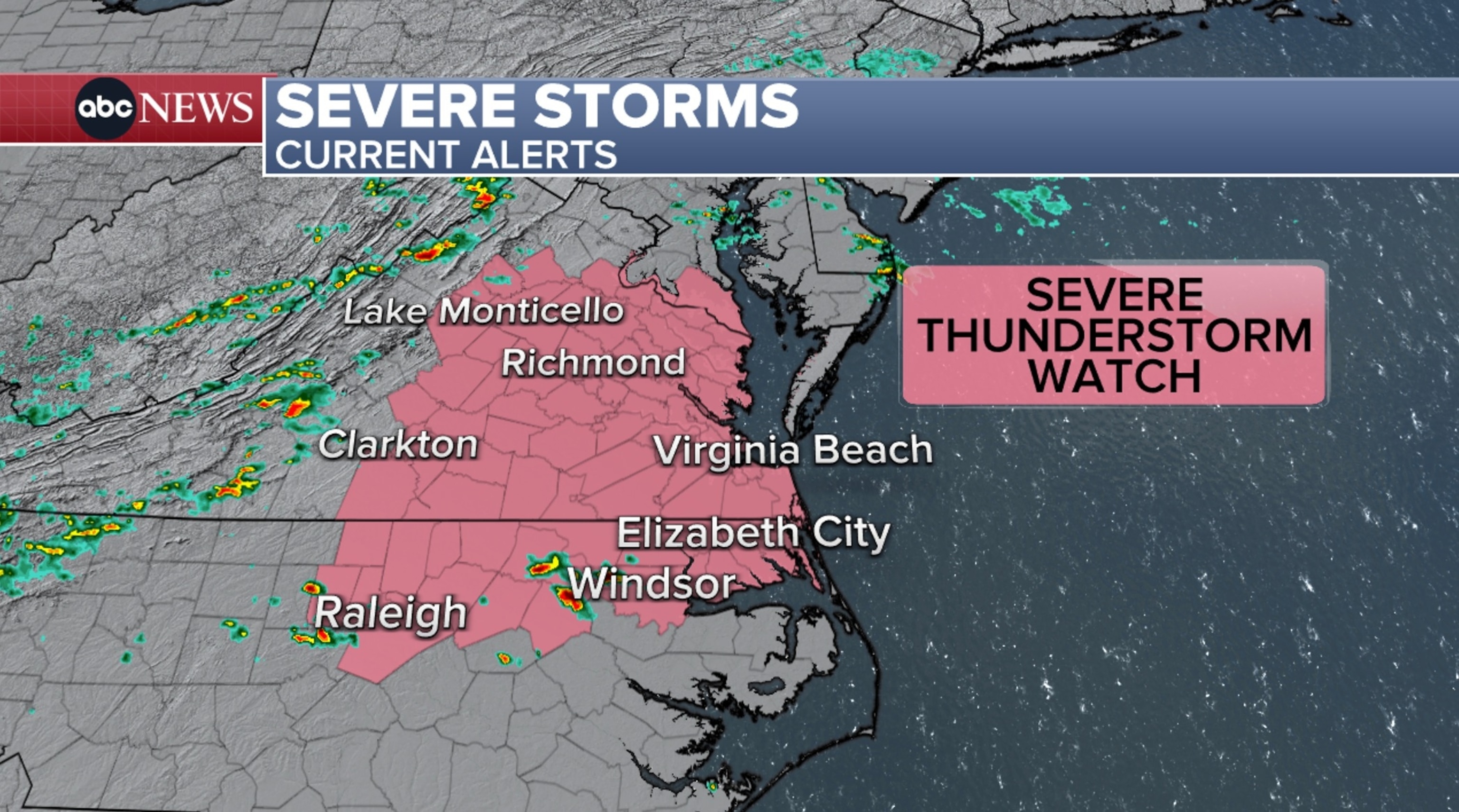 PHOTO: severe storms map