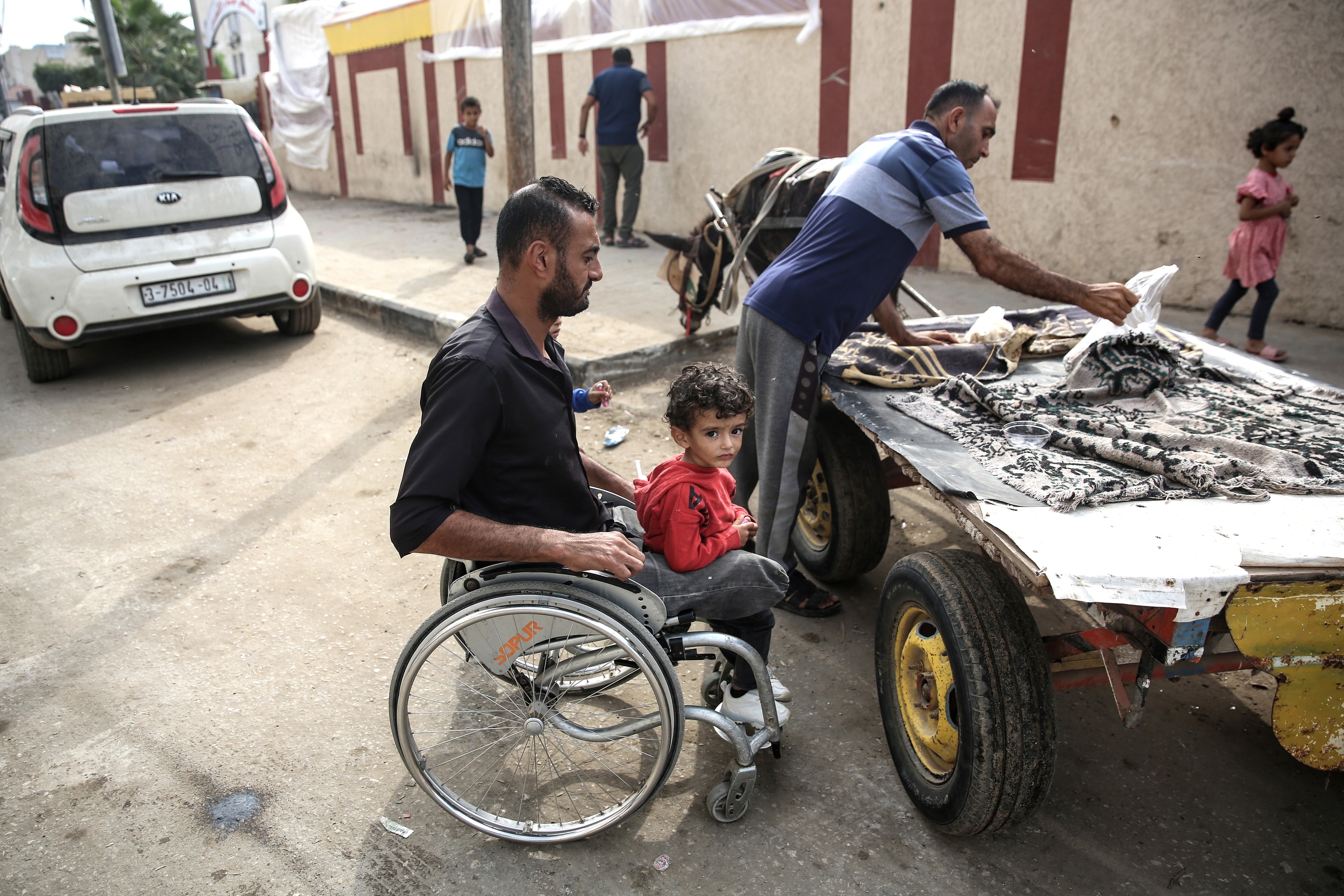 PHOTO: Osama Abu Safar is a Palestinian activist and journalist who is also a wheelchair user struggling with the new reality of his life after he and his family were displaced by the conflict in Gaza.