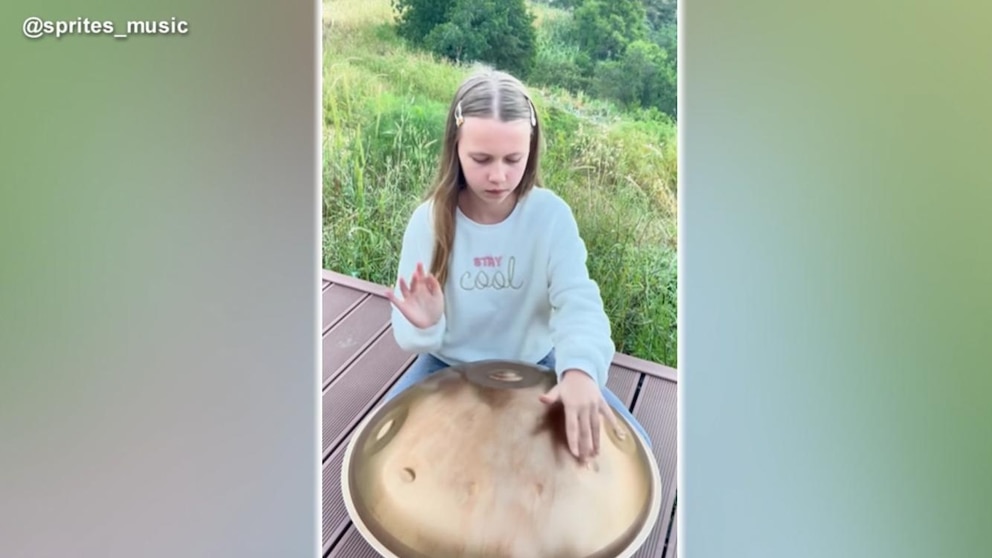 WATCH:  Girl with no musical training stuns with handpan talent