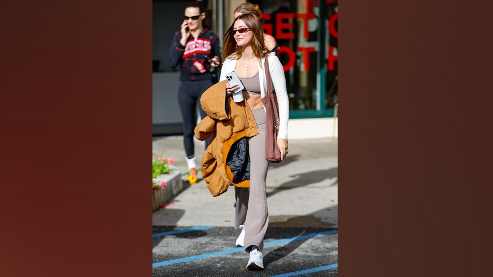 Hailey Bieber is seen on Jan. 5, 2023, in Los Angeles.